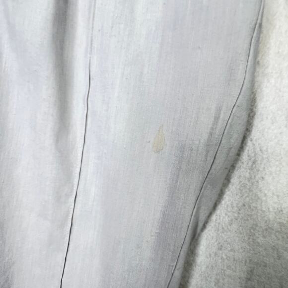 Babaton Aritzia Day Linen Pants Blue S Drawstring Waist Straight Leg Casual Crop - Picture 6 of 13